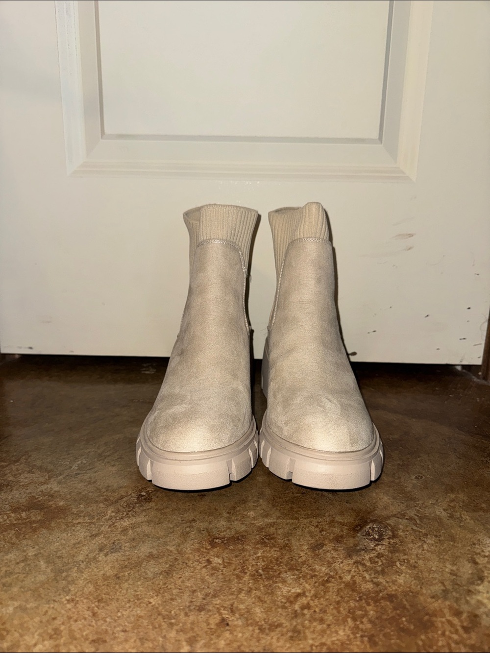 Boots in Light Beige